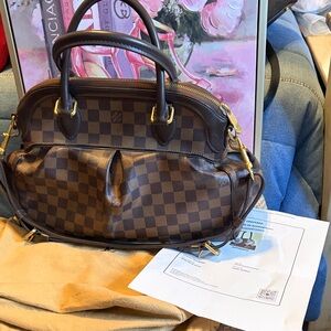 Louis Vuitton Brown Damier Ebene Trevi Canvas Shoulder Bag